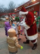 Christmas Fire Truck Graphics with Santa at 2017 TFD Santa Run