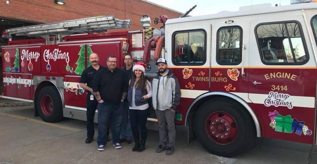 Christmas Fire Truck Graphics at 2017 TFD Santa Run