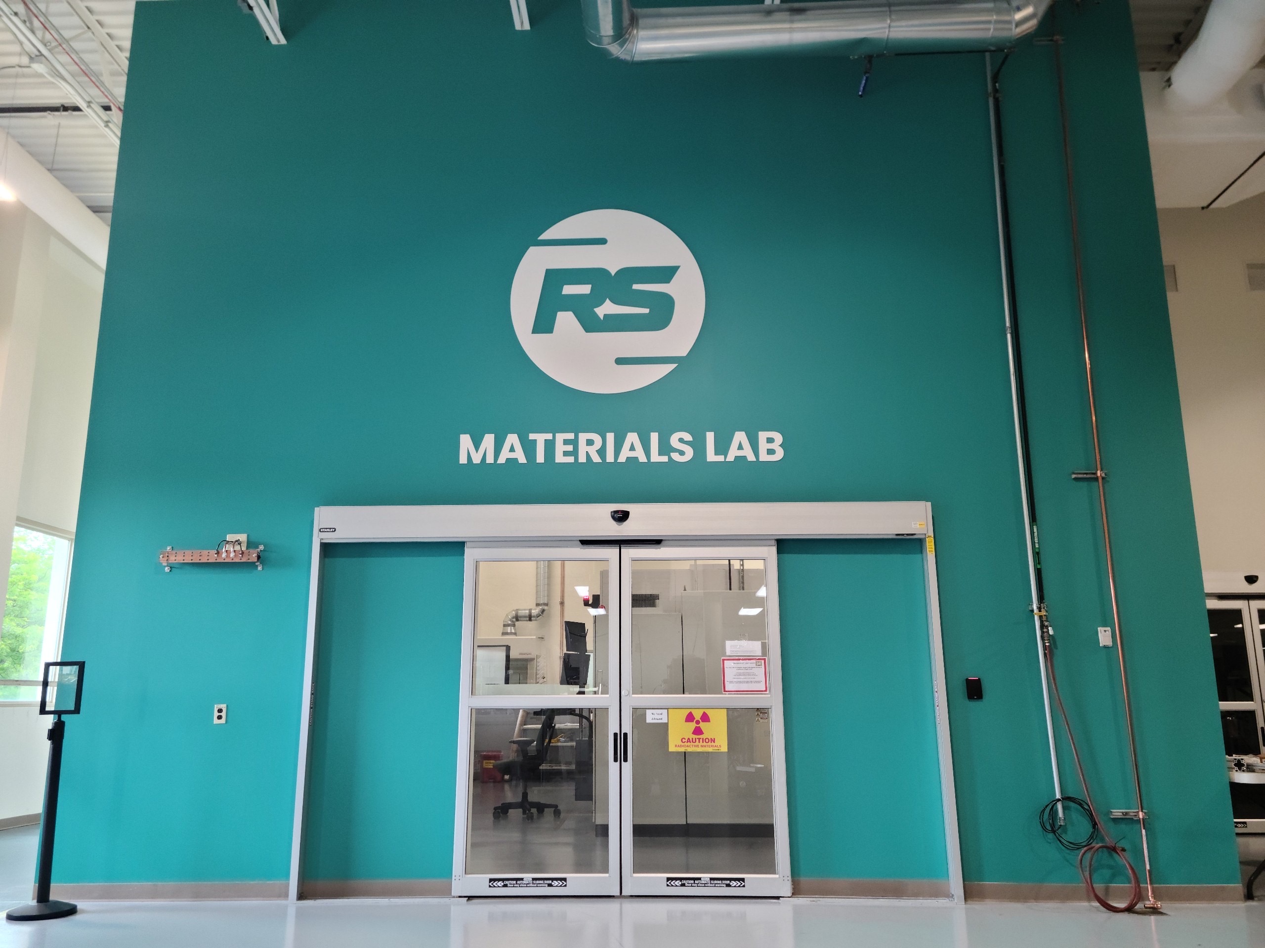 large format graphics above a doorway