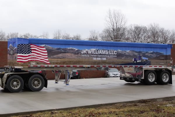 Finished Trailstar International wrapped truck trailer by VMS