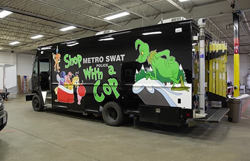 custom graphics on large van