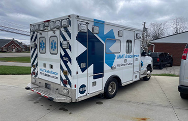 ambulance with graphic overlay