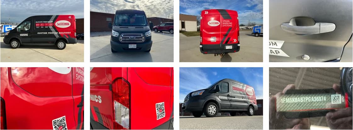 collage of vehicle wraps