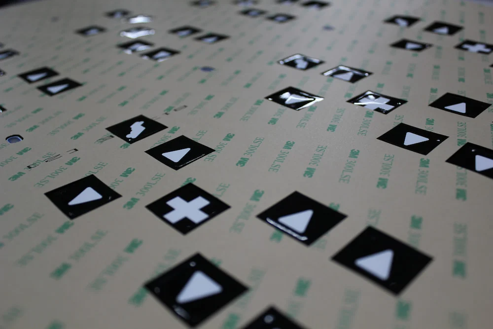 labels printed on adhesive sheets