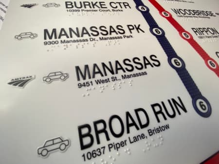 braille transportation signage